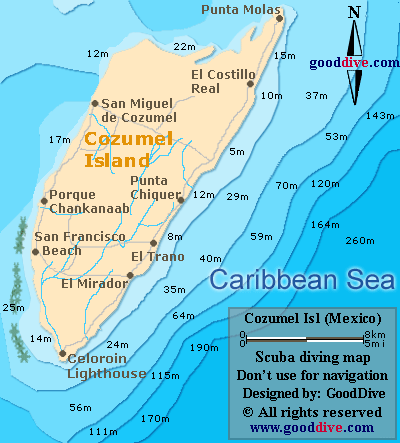 Cozumel mx map