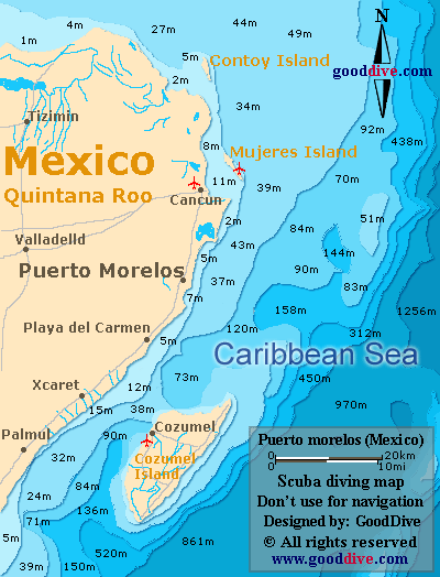 puerto morelos map mexico