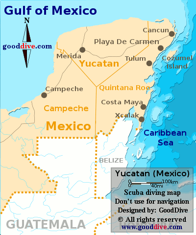 map of yucatan peninsula