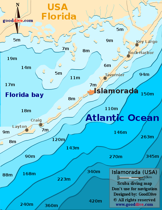 Islamorada diving map