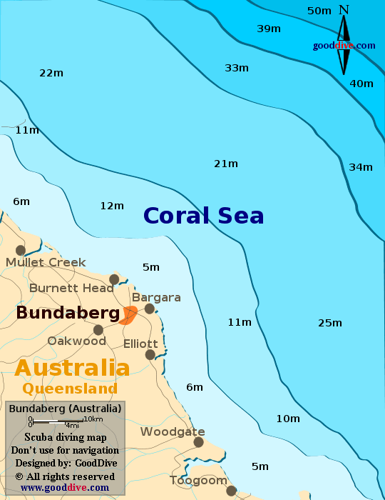 bundaberg diving map