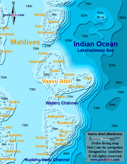 vaavu atoll diving map
