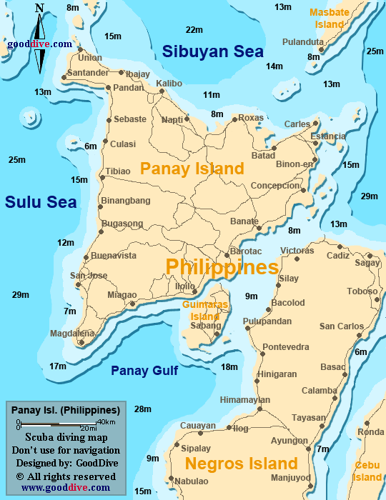 panay island diving map