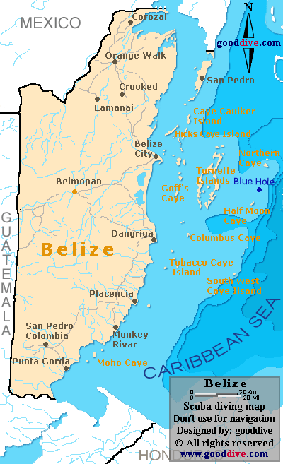 map of belize