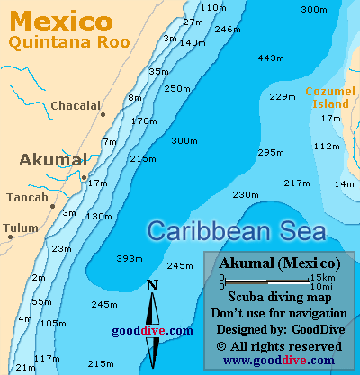 akumal map mexico