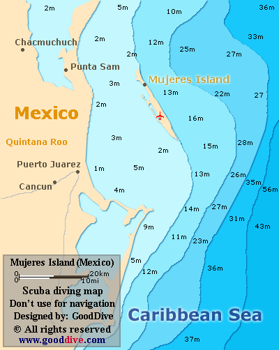 isla mujeres map mexico