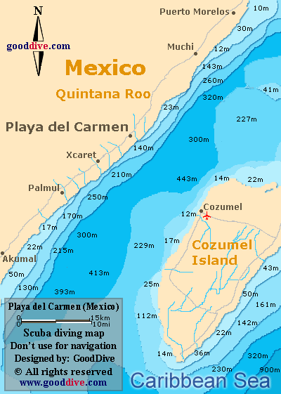 playa del carmen map mexico