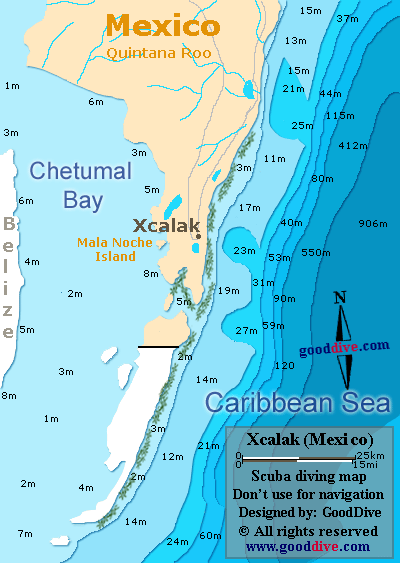 xcalac map mexico