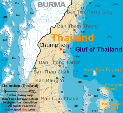 chumphon map thailand