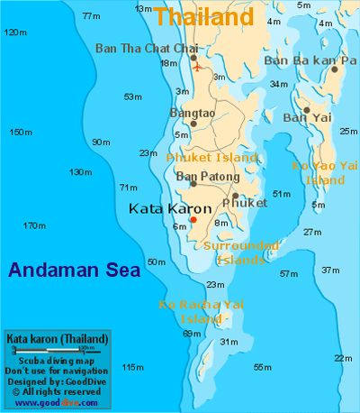 kata karon map thailand
