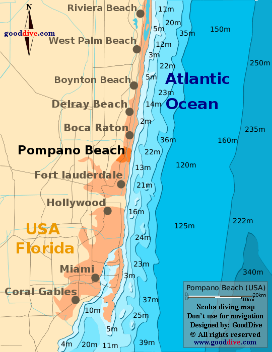 Pompano Beach Map   GoodDive.com