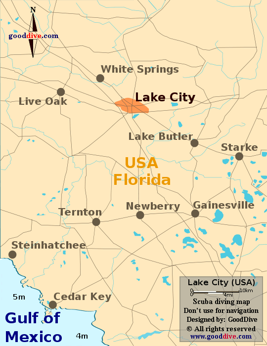 Lake City diving map