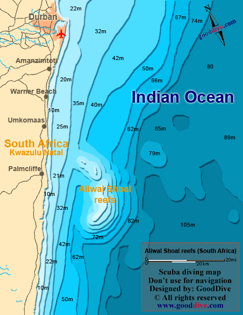aliwal shoal diving map