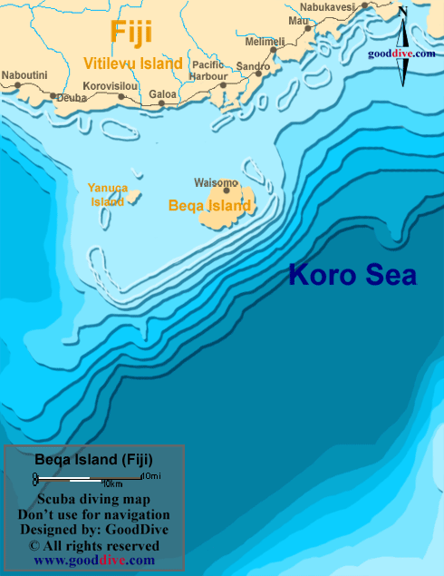 beqa island diving map