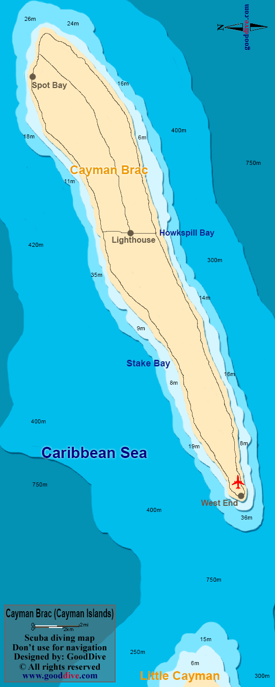 Cayman Brac map