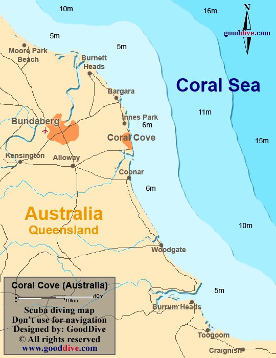 coral Cove diving map