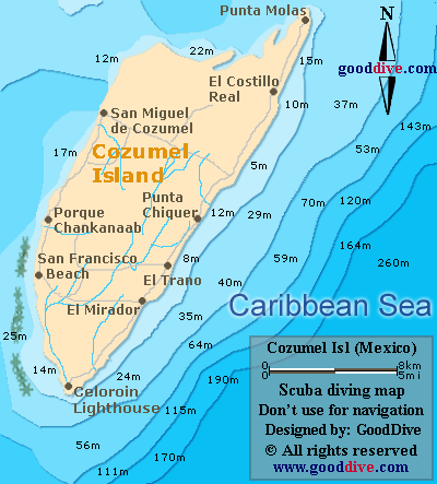 cozumel map mexico