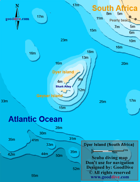 dyer island diving map
