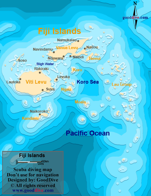 fiji diving map