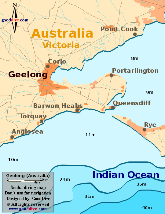 geelong diving map