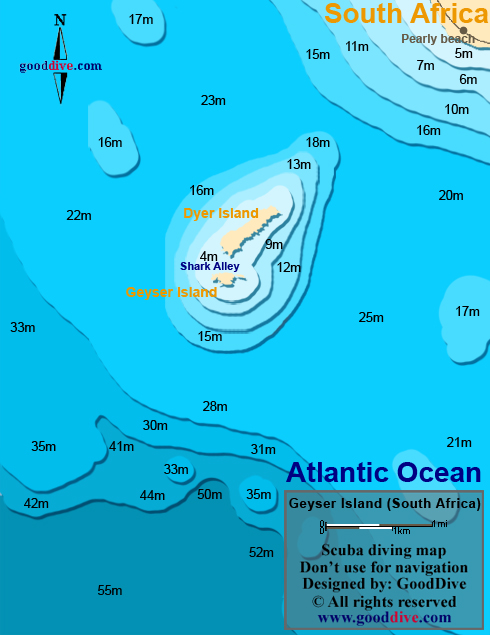 geyser island diving map
