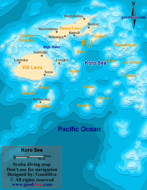 fiji diving map