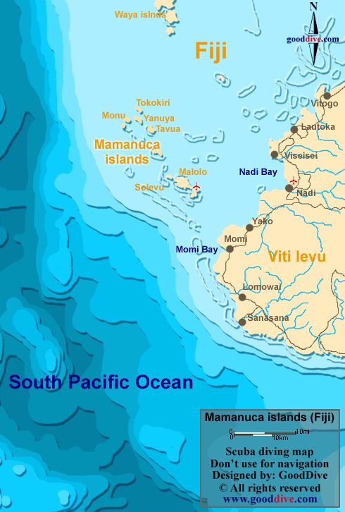 mamanuca islands diving map