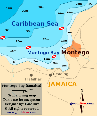 Montego Bay diving map