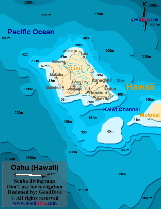 oahu diving map
