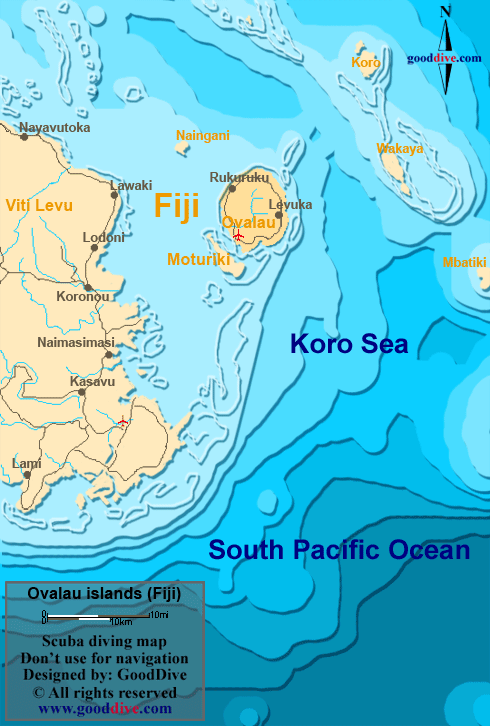 ovalau island diving map