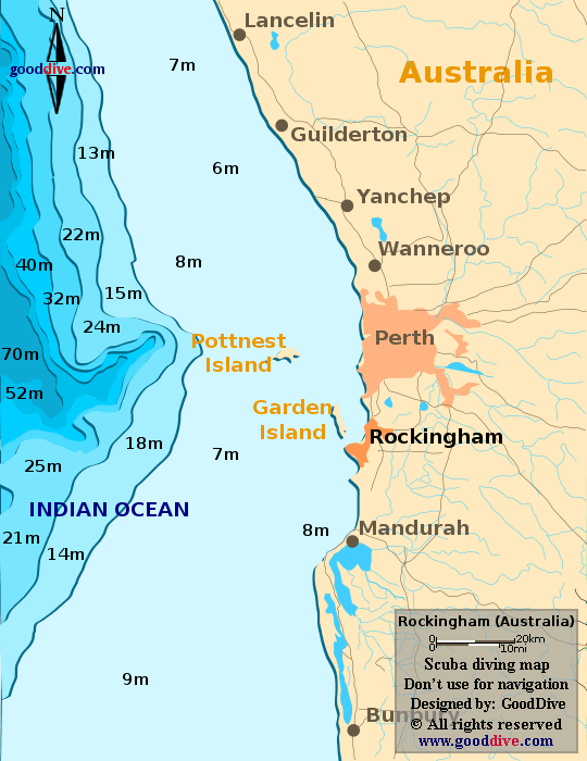 rockingham diving map