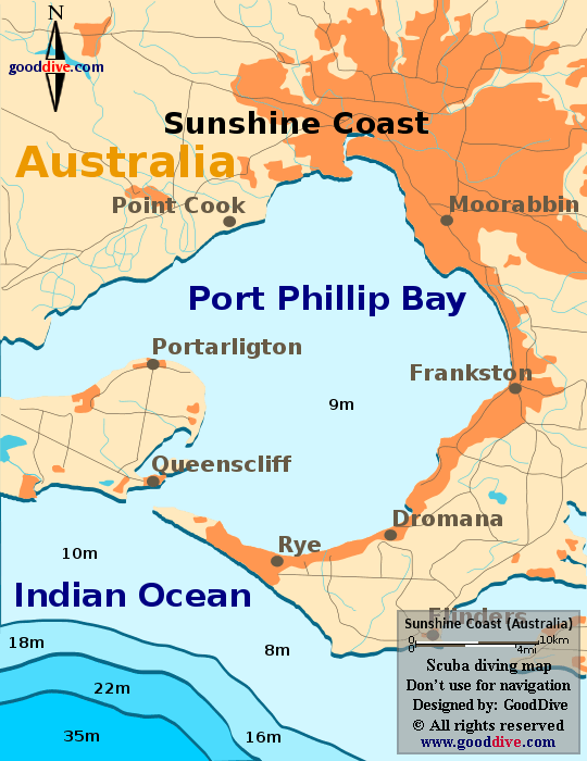 sunshine coast diving map