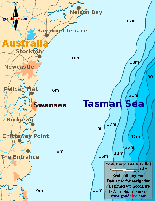 swansea diving map