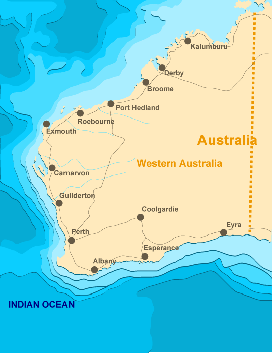 western australia diving map