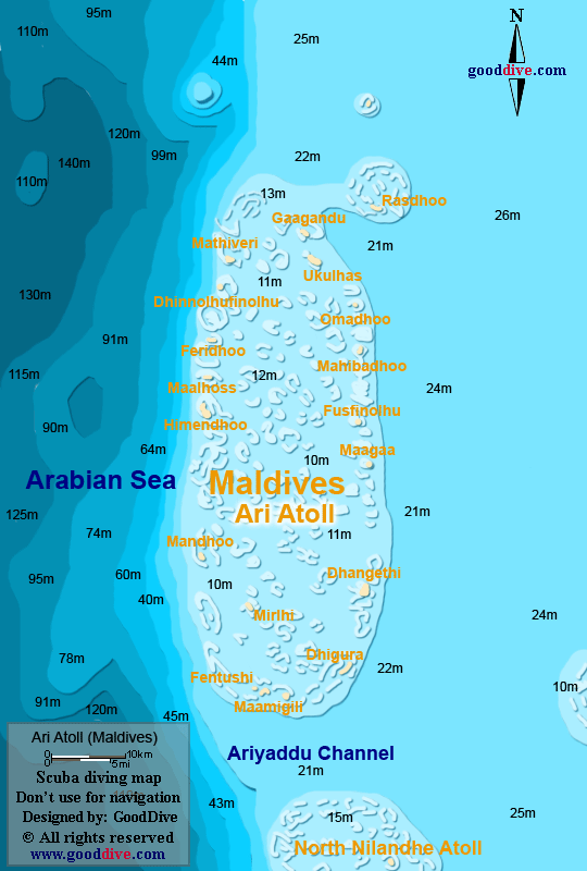 ari atoll diving map