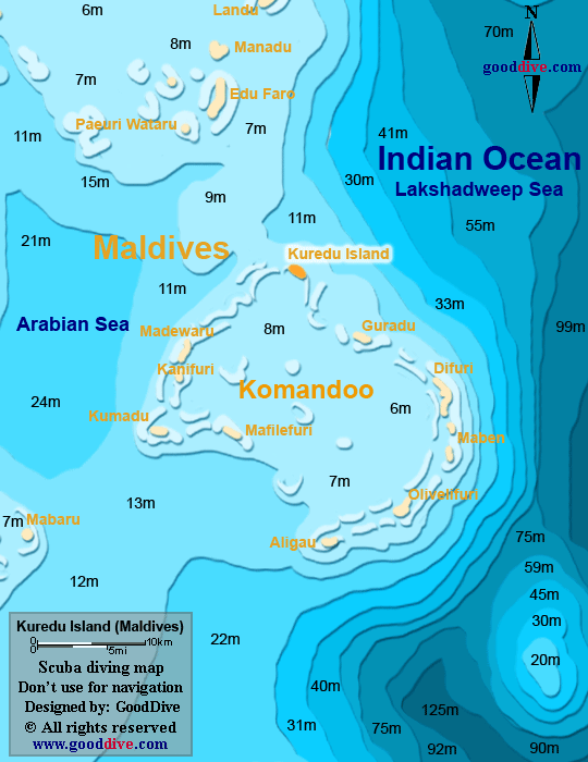 kuredu diving map