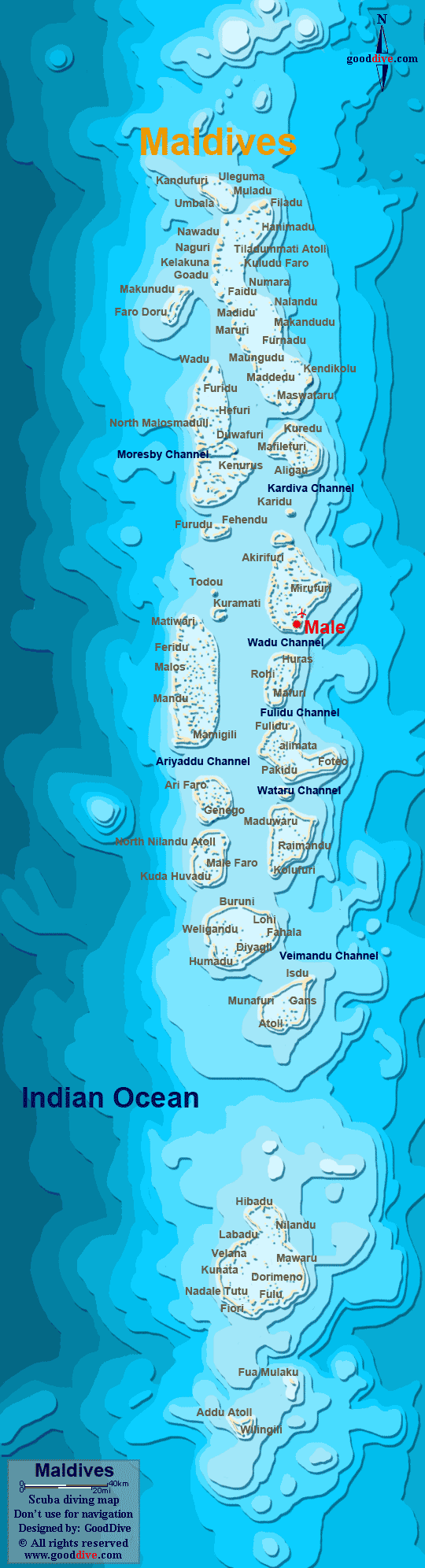 maldives diving map