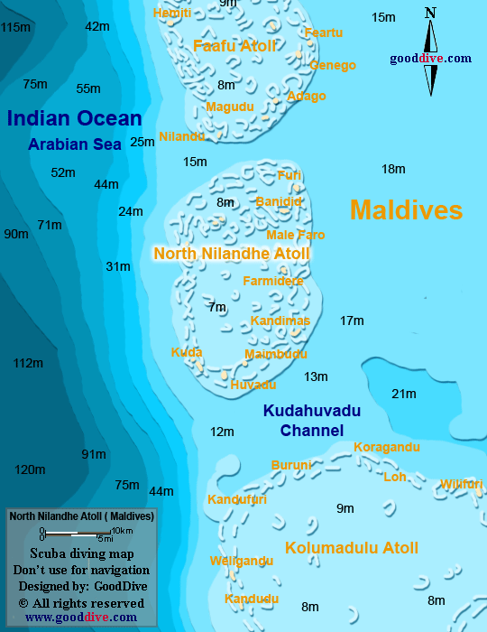 north nilandhe atoll diving map