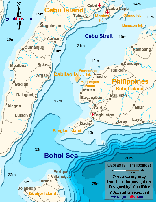 cabilao island diving map