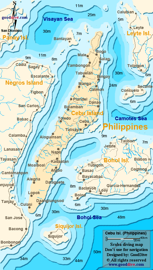 cebu island diving map