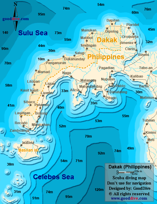 dakak diving map