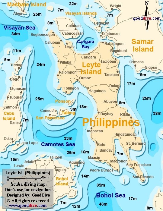 Leyte Lsland Map 