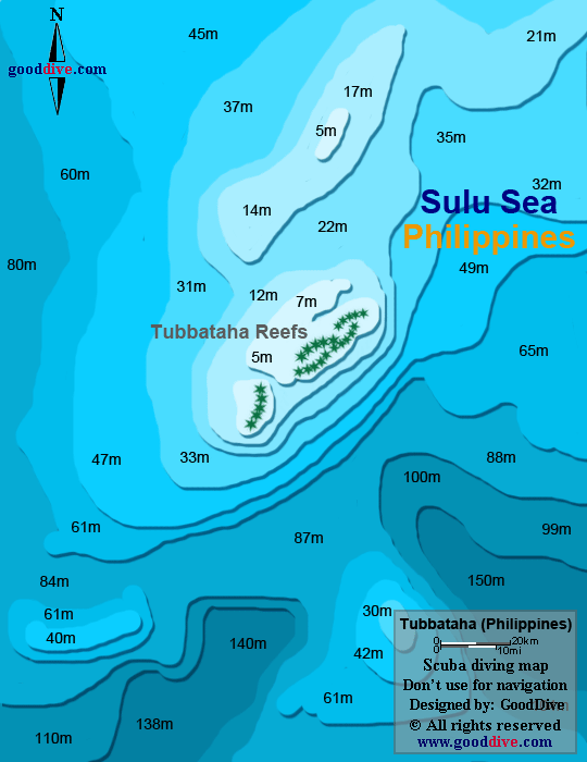 tubbataha diving map
