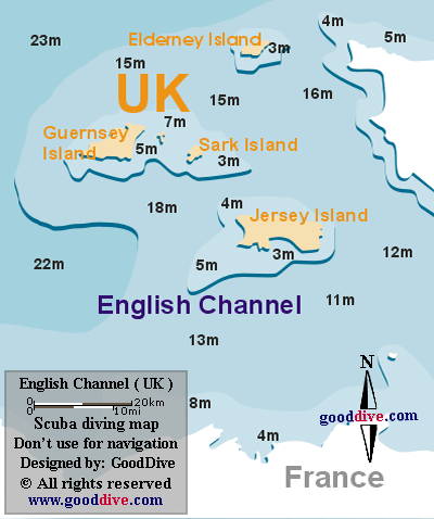 Channel Islands Map Gooddive Com
