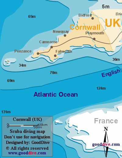 Map of Cornwall