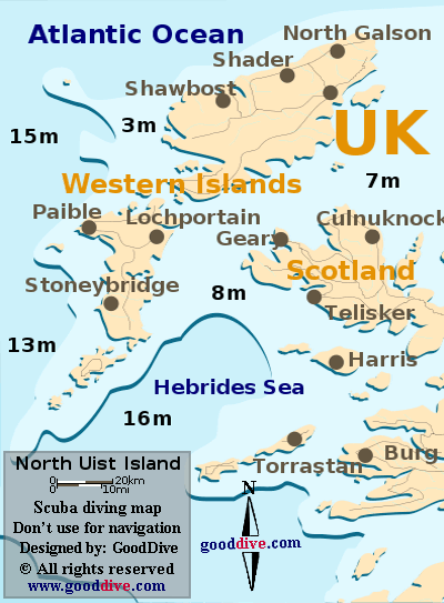 Map of Isle of North Uist