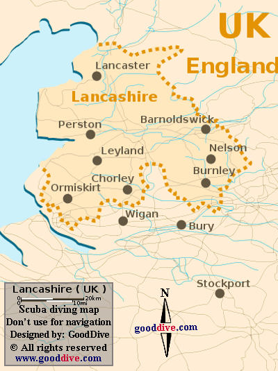 Map of Lancashire