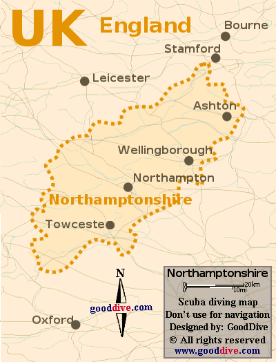 Map of Northamptonshire