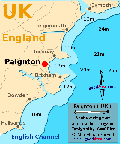 Map of Paignton and Torbay