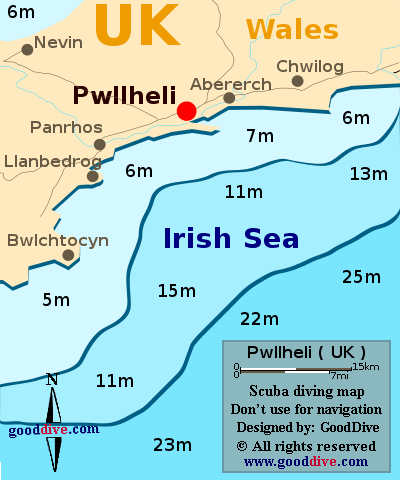 Map of Pwllheli and Gwynedd